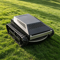 Tondeuse à gazon électrique télécommandée de 1000 mm avec châssis à chenilles, batterie au lithium CATL pour grandes pelouses, vergers et fermes solaires, OEM