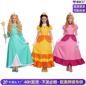 Disfraz de Princesa Peach Manyusha para Niñas, Vestido de Cosplay con Corona y Varita, Traje de Anime para Actuaciones - Product Image 2