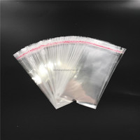 Sac en plastique transparent en cellophane adhésif OPP LDPE pour extensions de cheveux avec logo
