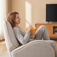 Sillón Individual Tipo Sofá Francés de Tela, Silla Columpio Cuadrada Ergonómica con Respaldo Envolvente, Cómodo Sillón para Uso en Hospitales y Escuelas