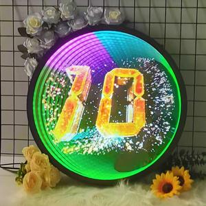 Hochwertige benutzer definierte Infinity Mirror Neonlichter Neuankömmling Wand halterung Werbung für Mall für Living Game Room Dekorationen - Product Image 1