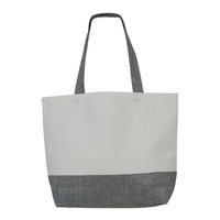 Sac fourre-tout bicolore avec logo personnalisé, réutilisable, écologique, grande capacité, pour courses et promotion