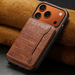 Étui de téléphone portefeuille en cuir PU de luxe Denior avec texture, protection d'appareil photo, protection d'écran, support de carte adhésif et fonction support - Product Image 4