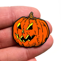 Diseños creativos de calabazas feas y horribles para la temporada de Halloween, alfileres de solapa de esmalte duro de Metal chapado personalizado, accesorios de regalo