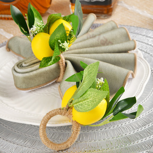 Porta Servilletas de Plástico con Forma de Limón, Ecológico, Moderno y Elegante, Soporte para Toallas de Invitados, para Cocina, Cócteles, Bodas - Product Image 6