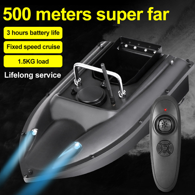 HOT Remote Control Fishing Bait Boat 1.5kg Feed Delivery Loading 500m Gps Fishing Bait Boat Rc Carp Boat
