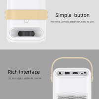 Android Pintar untuk Proyektor V1Mini Fokus Otomatis 1080P 300 ANSI Lumens WiFi Portabel Home Theater