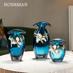 NOSHMAN роскошный скандинавский стол искусство красочная икебана стеклянная ваза для цветов Свадебные украшения принадлежности домашний декор