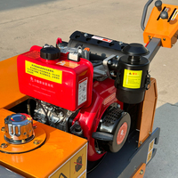 Compacteur routier vibrant à double tambour, portatif, à bas prix, directement de l'usine, mini-compacteur à double roue en acier, machinerie routière