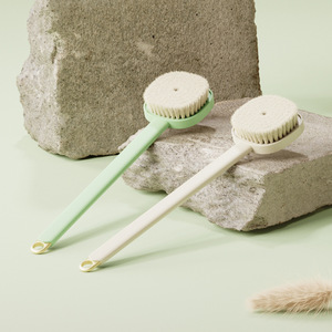 Long Handle PP Cleaning <b>Brush</b> with Nylon Bristles and Rubbing Function for <b>Back</b> and Painless Bathroom Use - Product Image 4