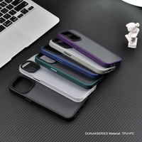 Coque de téléphone antichoc hybride mate translucide givrée la plus vendue en gros pour iPhone 15 16 17 18 Pro Max