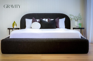 Popular Eco-Friendly Modern <strong>Low</strong> Profile <strong>Bed</strong> <strong>Frame</strong> with Cushioned Sides and Fabric Upholstery for Stylish Bedroom Decor - Product Image 3