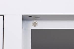 Rangement de vêtements bureau maison appartement école dortoir métal armoire armoire acier Almirah simple 2 portes casier avec serrure - Product Image 5