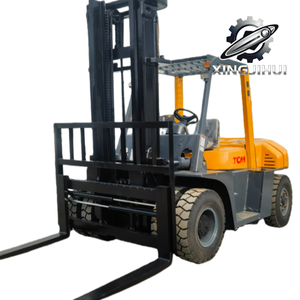 Chariot élévateur TCM FD70Z8 7 tonnes, chariot élévateur d'occasion, Japon, 6 tonnes, moteur Isuzu 6BG1, machine d'occasion, chariot élévateur à essence, 4500 mm, 7000 kg - Product Image 1