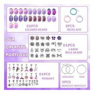 Bracelet à breloques étanche de haute qualité pour femmes mode Bracelet perlé en acier inoxydable coffret cadeau bijoux fabrication de bijoux jouets - Product Image 4