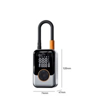 HF221 Gonfleur de voiture électrique sans fil haute pression portable, mini compresseur d'air portable, pompe numérique pour gonflage des pneus