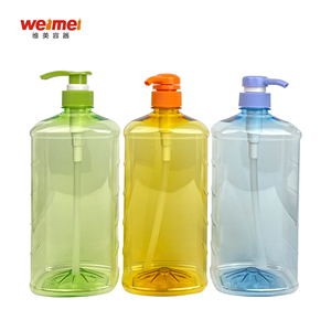 Botol Kosmetik Plastik PET 1000ml Kemasan Kecantikan Perawatan Kulit Tubuh Krim Perawatan Rambut Sampo Tutup Sekrup Desain Datar - Product Image 1