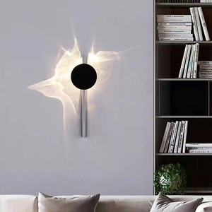 Lámpara de pared con diseño de ojo de ángel, 33 cm, luz cálida LED E27, control por interruptor, para dormitorio, sala de estar, escalera, iluminación ambiental - Product Image 2