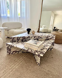 Sang trọng calacatta Viola đá cẩm thạch bảng tam giác basse đồ nội thất marmor Mesa Tím calacatta Viola nodic Đá Cẩm Thạch Bàn cà phê - Product Image 1