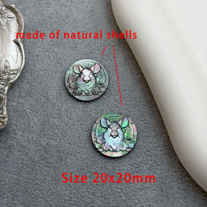 Forniture per Creazione Gioielli, Ciondoli in Madreperla Intagliati CNC con 12 Segni Zodiacali Cinesi, Pendenti alla Moda per Collane e Bracciali Fai-da-Te - Product Image 3