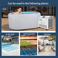 Refroidisseur d'eau pour bain de glace 110-220V React BY-15, capacité de refroidissement 1HP 1500W, avec contrôle à distance WIFI et application