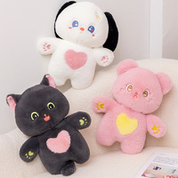 Usine chinoise, vente en gros, animaux en peluche de haute qualité, chat, chien, colorés, 38 cm, jouets en peluche doux et confortables, coton PP