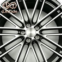 Rueda de Repuesto Forjada Personalizada, Negro Brillante Mecanizado con Múltiples Radios, para Tuning de Autos, Alta Precisión y Plazo de Entrega Corto