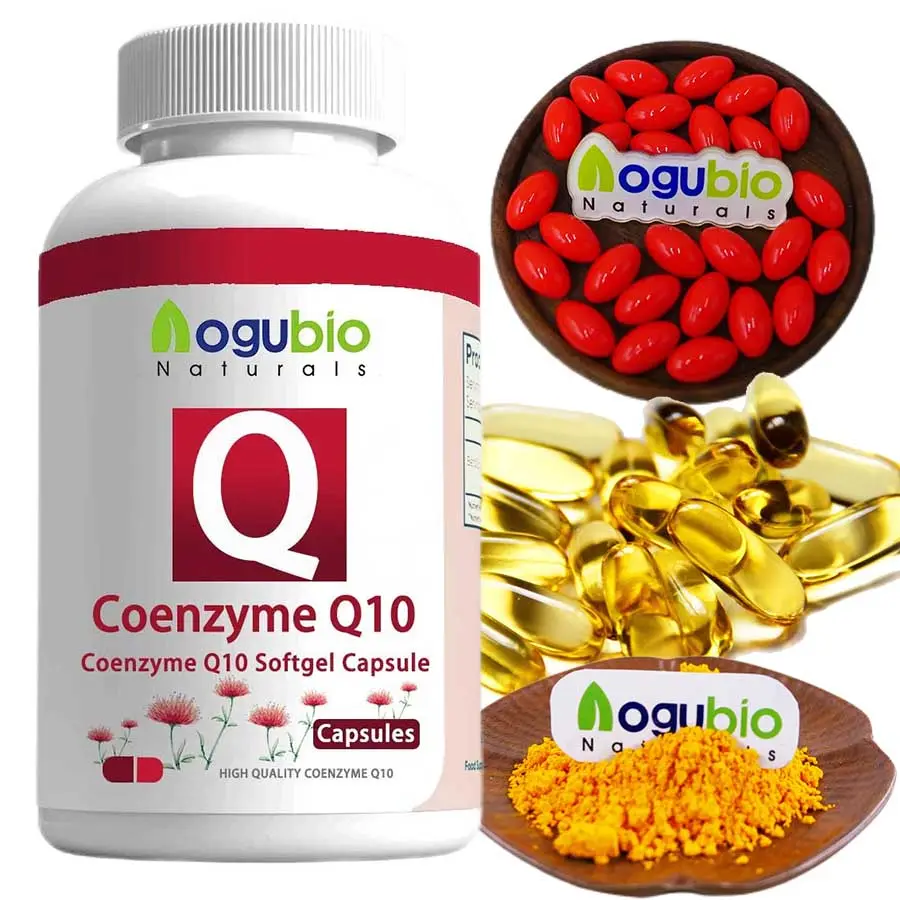 Aogubio coenzima q10 cápsulas OEM Support Private Label coenzima q10 pó coenzima q10 cápsulas
