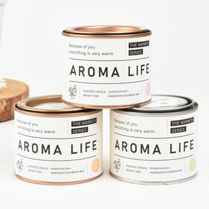 Nordic Minimalist Scented <b>Candle</b> Smokefree Eco-friendly Soy Wax <b>Tin</b> Can Semi-handmadeperfect Home Decor Valentines Day - Product Image 4