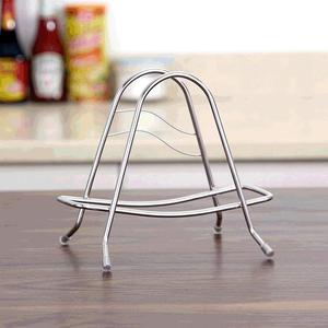 Stainless Steel Pot Lid Rack Minimalist Design <b>Kitchen</b> <b>Storage</b> Countertop Use - Product Image 1