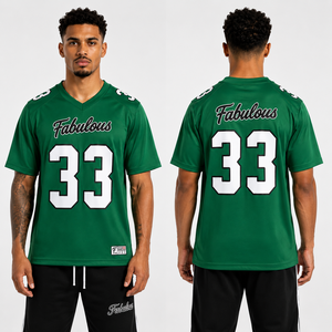 Jersey Sepak Bola Amerika Biru Royal Kustom dengan Nomor 33, Nama Tim yang Dipersonalisasi, Set Seragam Varsity Profesional - Product Image 4