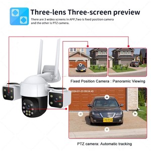 Cámara IP WiFi para Exteriores 6K 12MP con Tres Lentes, Vista Panorámica, PTZ, <span class=keywords><strong>Seguimiento</strong></span> IA Yoosee, Cámara de Seguridad HD CCTV, Cámara de Vigilancia en Red - Product Image 4
