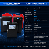 Batterie liquide 48V NCM BMS industrielle à décharge profonde, batterie au lithium ternaire pour transpalettes électriques