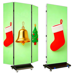 Affichage LED publicitaire numérique P2.5 <span class=keywords><strong>P3</strong></span> P4 pliable double face, écran LED pliable à trois volets - Product Image 1