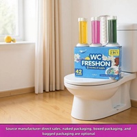 Gel Nettoyant WC Jetable Parfum Floral Désodorisant Haute Efficacité pour Rafraîchir Votre Cuvette et Éliminer les Odeurs