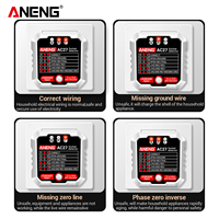 Probador de Enchufes Electrónico ANENG AC27 con 6 Meses de Garantía, Detector de Voltaje, Polaridad de Cable a Tierra y Fase, Enchufe EU/US