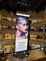 Film LED transparent ultra-fin et flexible en cristal, adhésif pour vitrine de magasin, publicité incurvée et irrégulière