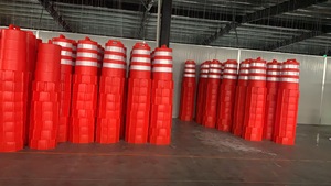 Barils de signalisation routière pour le marché péruvien, tambours de sécurité routière en plastique, construction routière, cilindro de seguridad vial - Product Image 6