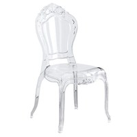 Chaises de mariage modernes d'extérieur, chaises de mariage transparentes pour banquets, chaises de mariage de luxe en cristal pour événements