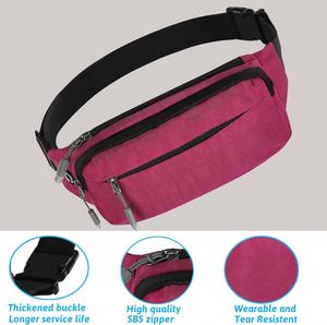 Échantillon gratuit : Sacs banane tendance décontractés pour femme, grande capacité, à porter à l'épaule, en bandoulière ou sur la poitrine, en tissu - Product Image 3