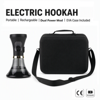 Chicha Électrique Sans Charbon à Double Alimentation avec Contrôle Précis de la Température, Chauffage Remplaçable, Portable pour la Maison et les Voyages