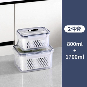 Scatola di immagazzinaggio con manico portatile scatola di immagazzinaggio per frutta e verdura da Picnic contenitore per frigorifero con prese d'aria e cestello di scarico - Product Image 3