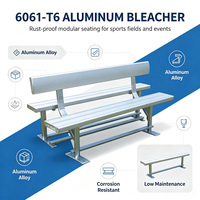 Tribune mobile en aluminium robuste, sections modulaires démontables, pour sports de plein air, logo personnalisé, fournisseur en gros, OEM disponible