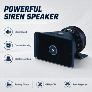 SENKEN Fabrica Altavoces Personalizados Negros <span class=keywords><strong>de</strong></span> 80W, Resistentes al Agua, <span class=keywords><strong>de</strong></span> PC+Aluminio, para Ambulancias y Automóviles - Product Image 3