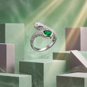 Anillo de Diamante Cultivado en Laboratorio con Corte Brillante de Pera Premium para Mujer, Certificado IGI, Engaste de Puntas, Regalo de Boda o Aniversario, Joyería Fina - Product Image 6