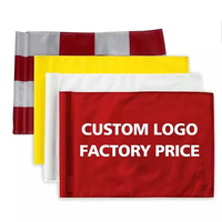 Drapeau de golf personnalisé double face en tissu Oxford 300D avec logo imprimé, bannière pour événements sportifs et professionnels en extérieur, drapeau de golf en Oxford 300D
