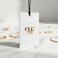 Étiquette suspendue personnalisée en papier kraft imprimé pour vêtements, étiquette noire à suspendre, étiquette de prix oscillante, étiquettes personnalisées pour bijoux, étiquettes pour marque de vêtements