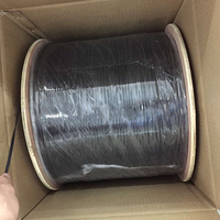 Cable de Fibra Óptica Acometida Drop 1C con Mensajero para Exterior Tipo Plano G.657A Soporte FRP Alambre de Acero 7x0.4mm