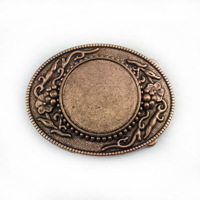 Nouvelle boucle de ceinture ovale rétro en alliage DIY, écologique, durable, couleur plaquée vintage antique, style western cowboy pour ceinture en cuir de 4 cm