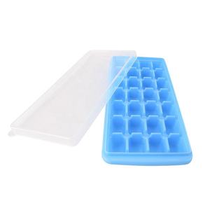 Moules à glaçons en plastique écologiques sans BPA avec couvercles, 24 cavités carrées, pour jus, aliments pour bébés, chocolat - Product Image 1